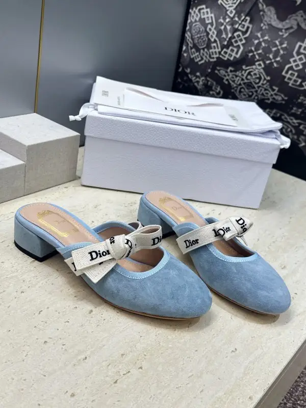 Christian Dior — Ballet shoes мюли from bow