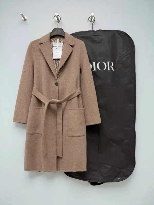 Christian Dior — Двостороннє вовняне пальто середньої довжини