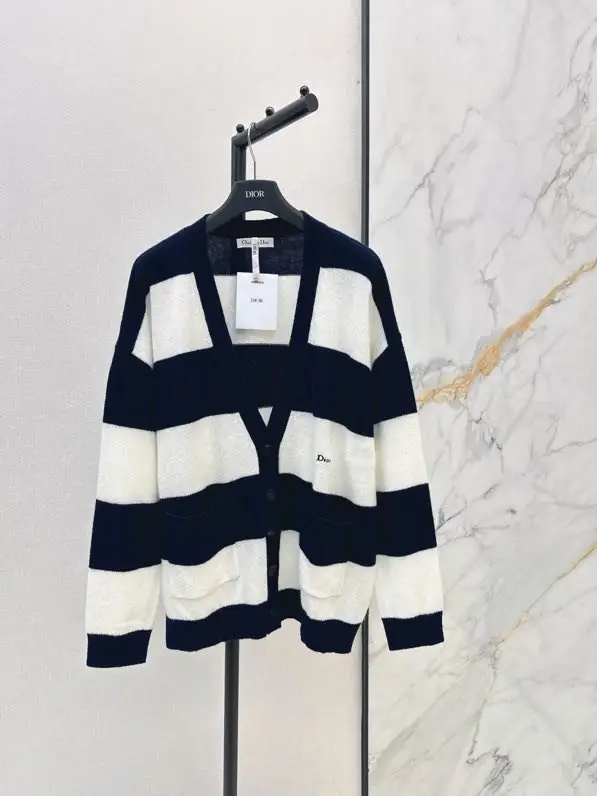 Christian Dior — Кардиган кашеміру в широку смужку