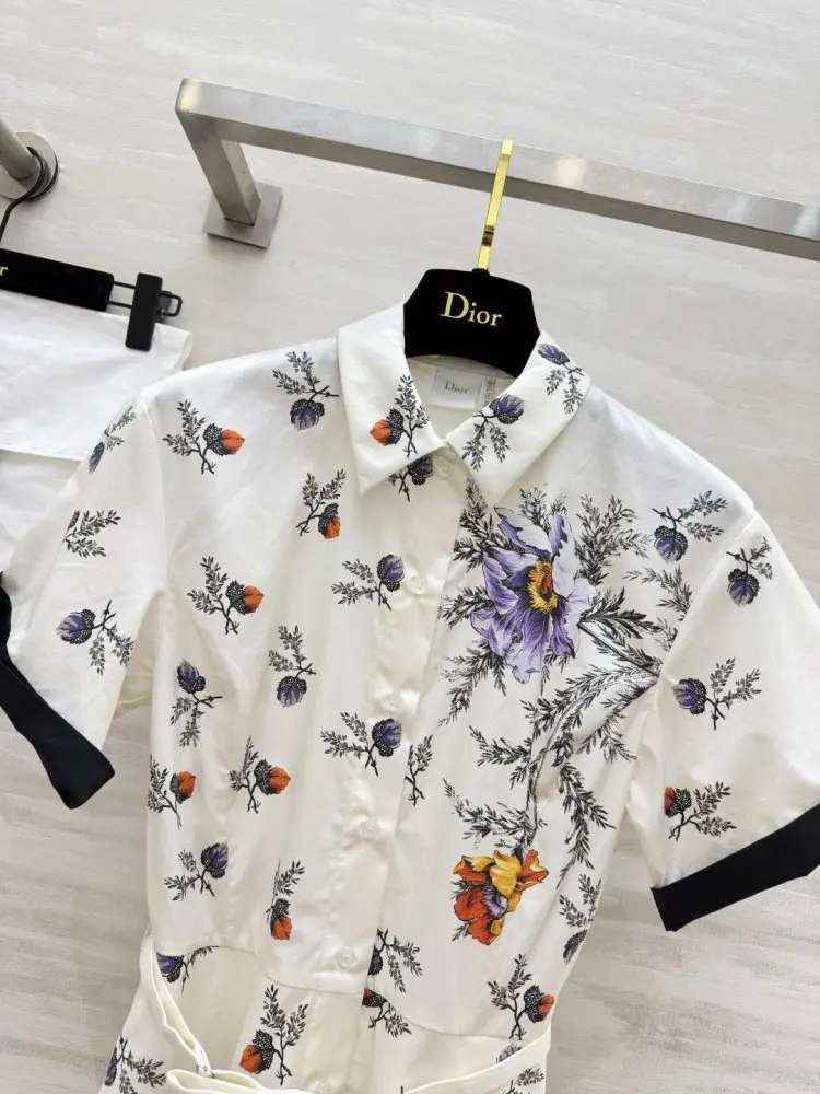 Christian Dior Dress-shirt from flower print — Photo 4