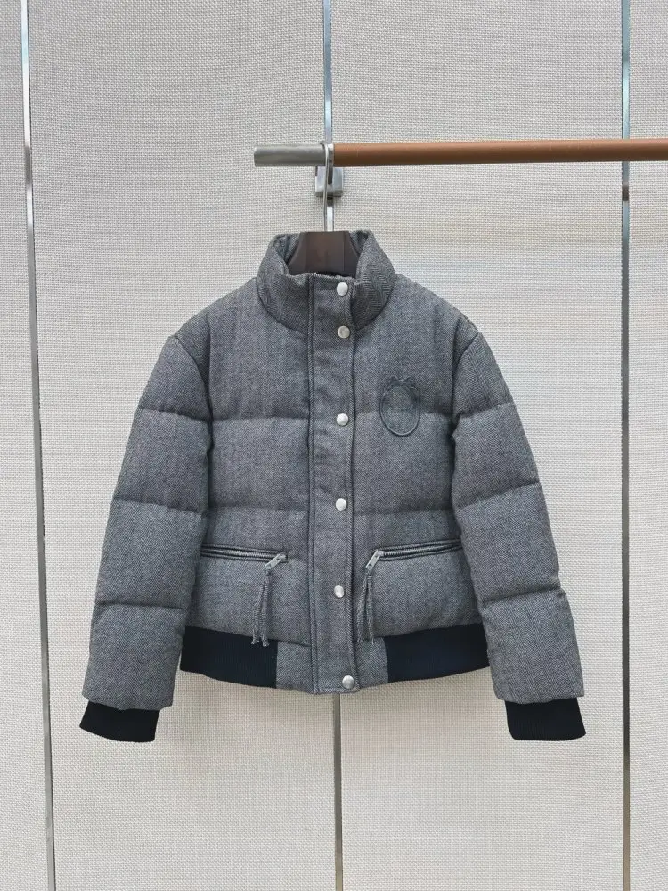 Christian Dior — Feather jacket-bomber from collar-reception