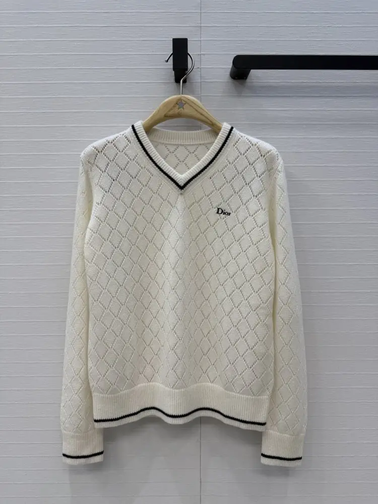 Christian Dior — Openwork cashmere knitted pullover