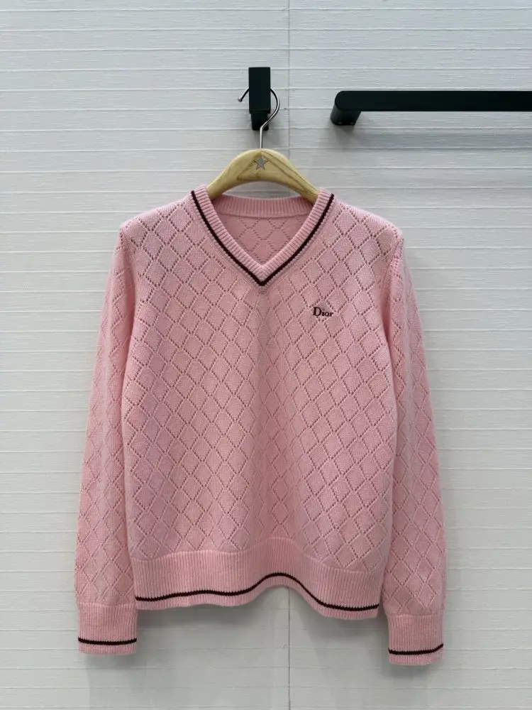 Christian Dior — Openwork cashmere knitted pullover