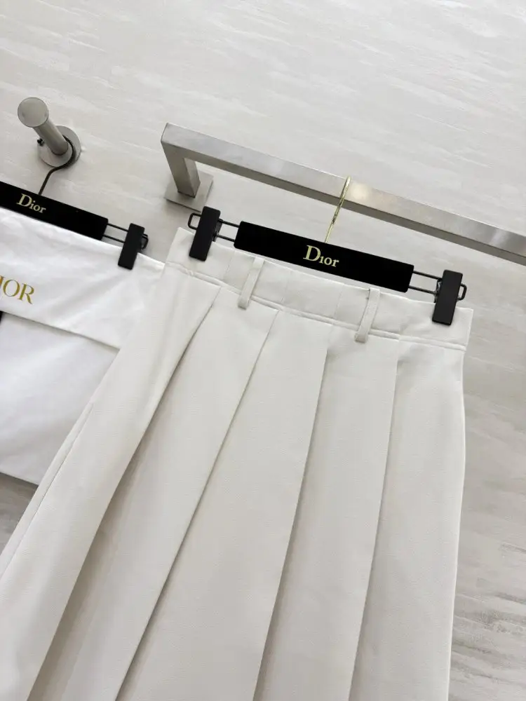 Christian Dior Плиссированная юбка миди с высокой талией — Фото 5