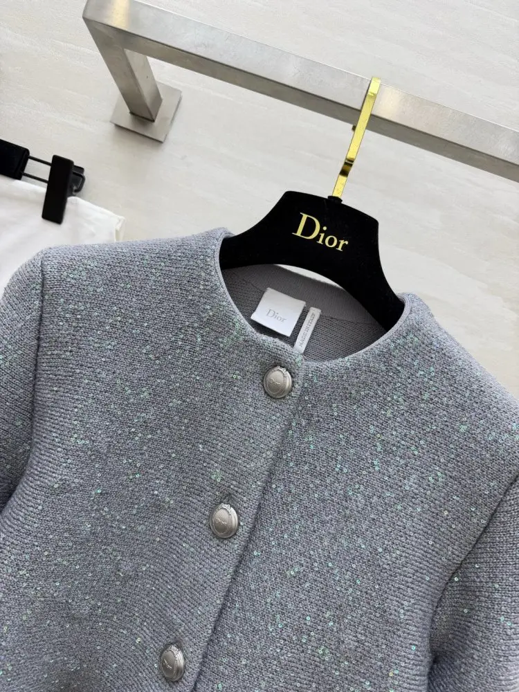 Christian Dior Твидовый жакет с оборками — Фото 3