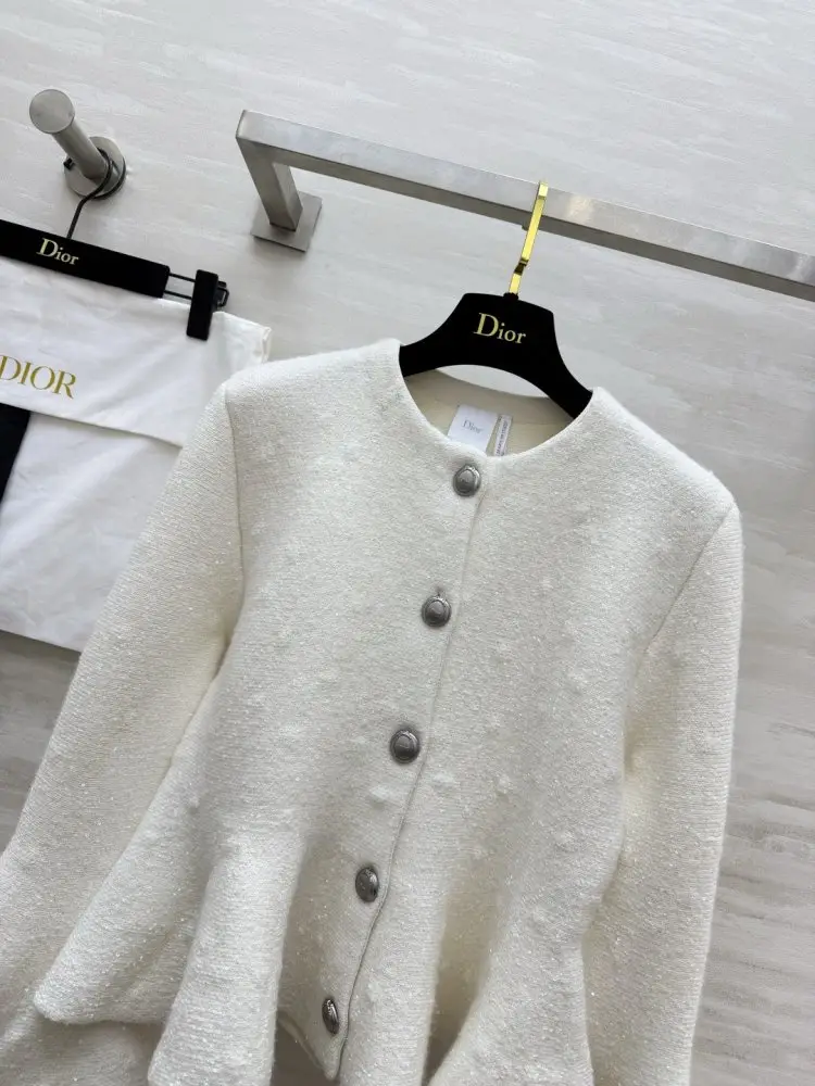Christian Dior Tweed jacket from ruffles — Photo 4