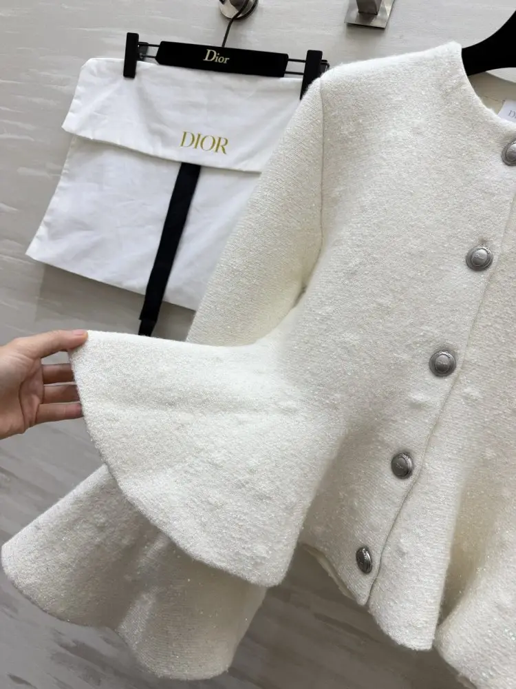 Christian Dior Tweed jacket from ruffles — Photo 5