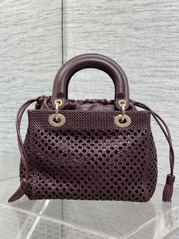 Christian Dior Плетені сумка Lady Dior 24 см — Фото 5