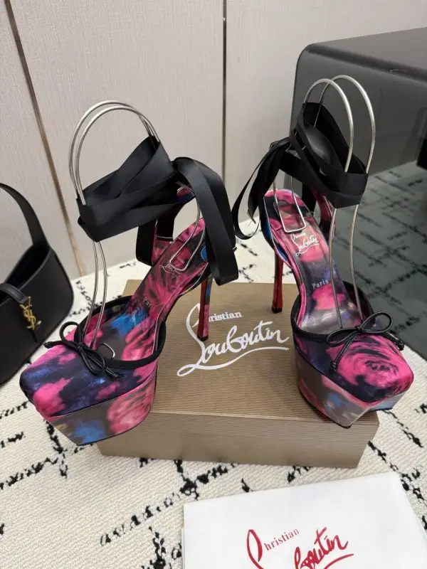 Christian Louboutin Туфли на платформе с квадратным носком — Фото 3