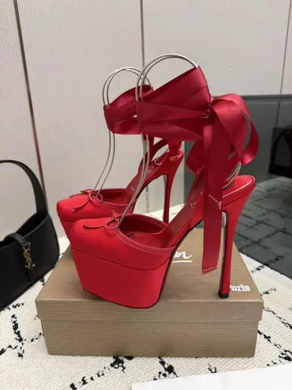 Christian Louboutin Туфли на платформе с квадратным носком — Фото 4