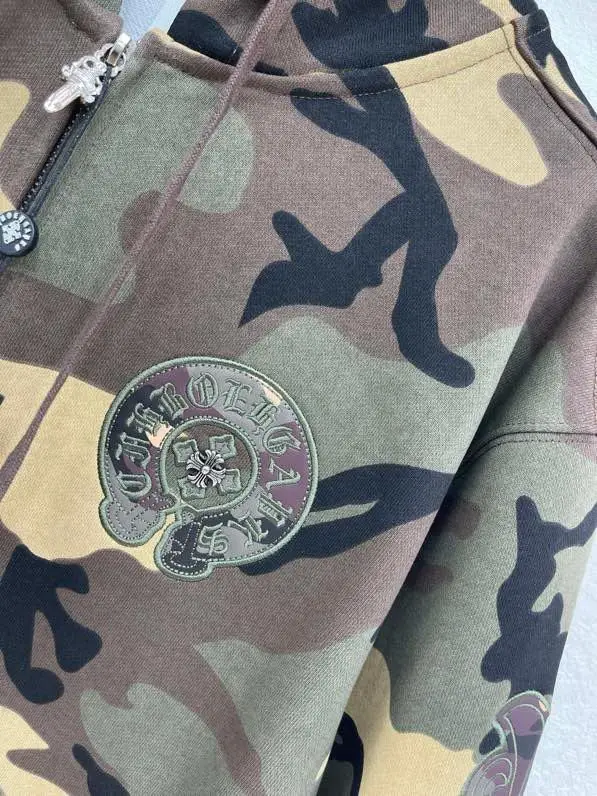 Chrome hearts Камуфляжна толстовка на блискавки — Фото 3