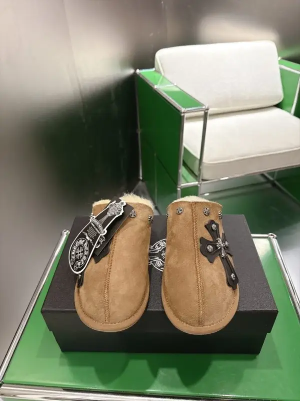 Chrome hearts — Капці на хутрі