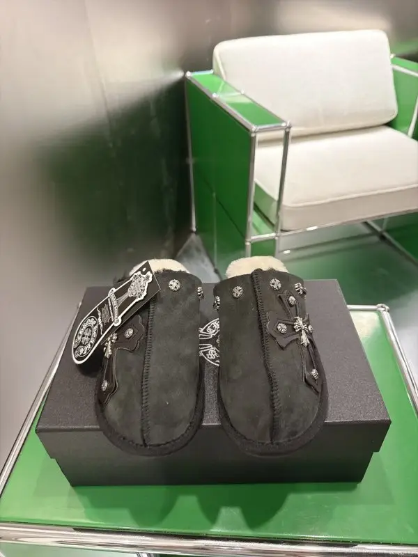 Chrome hearts — Тапочки на меху