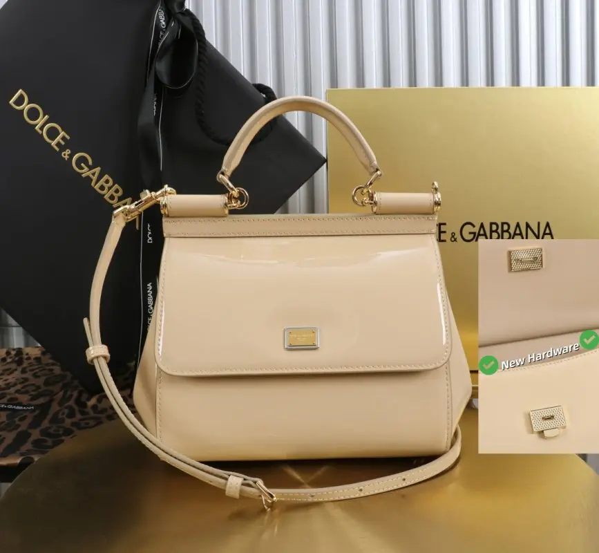 Dolce & Gabbana — Сумка Mini Sicily 20 см з лакованої телячої шкіри