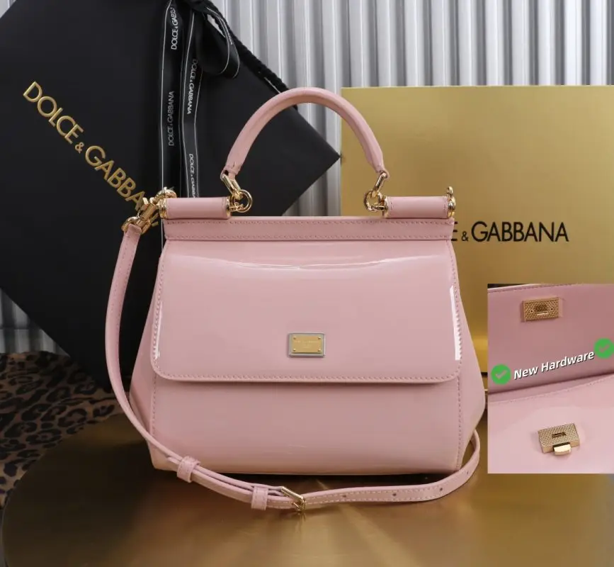 Dolce & Gabbana — Сумка Mini Sicily 20 см з лакованої телячої шкіри