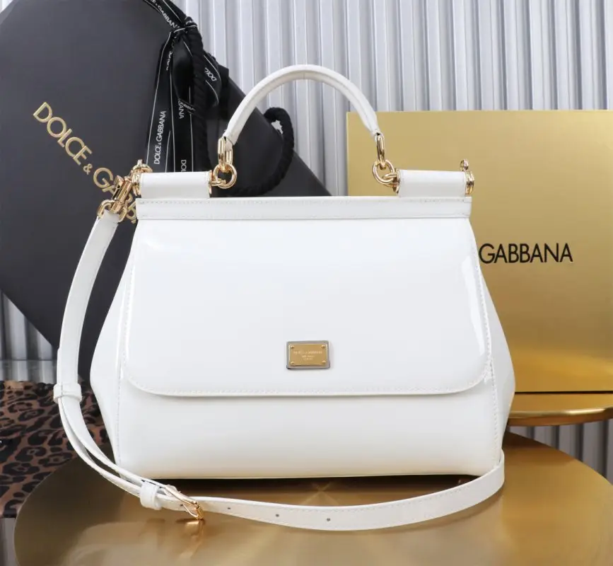 Dolce & Gabbana — A bag Sicily 25 cm of lacquered veal skin