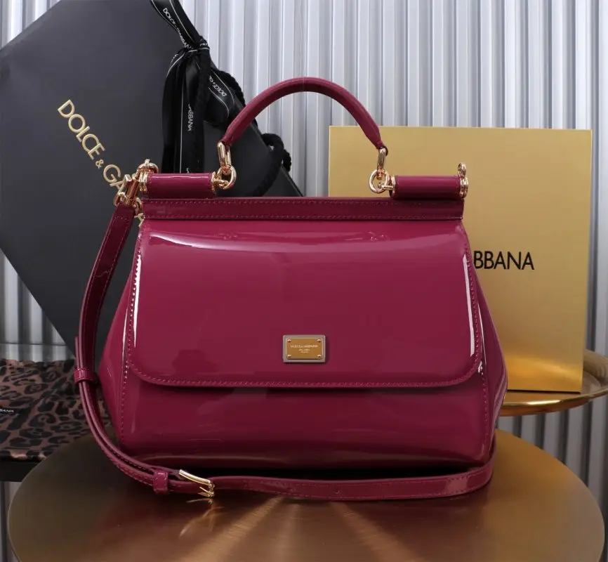 Dolce & Gabbana — Сумка Sicily 25 см из лакированной телячьей кожи