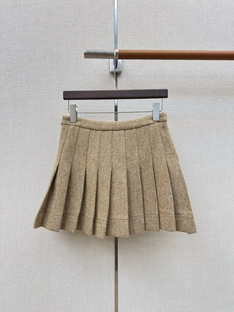 Ermanno Scervino — Плиссированная юбка-миди в елочку