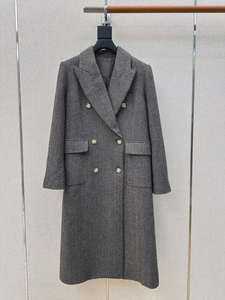 Ermanno Scervino — Стильне довге пальто в ялинку