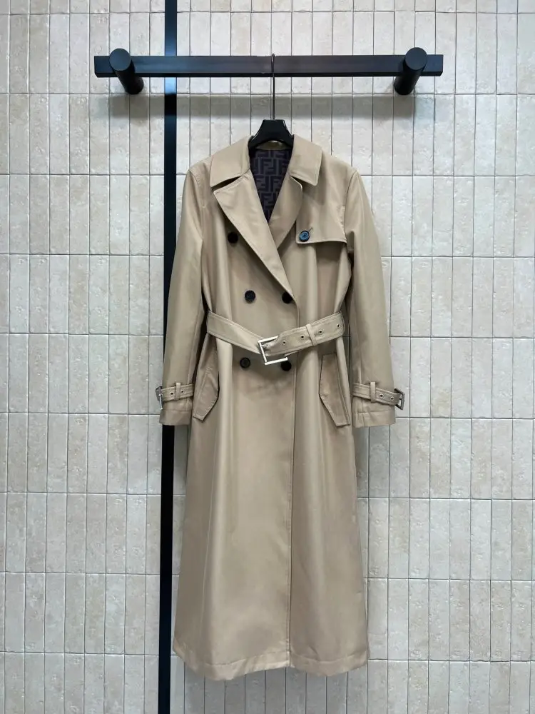 Fendi — Довгий тренч кольори хакі