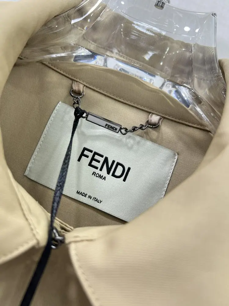 Fendi Елегантний довгий тренч з поясом — Фото 2