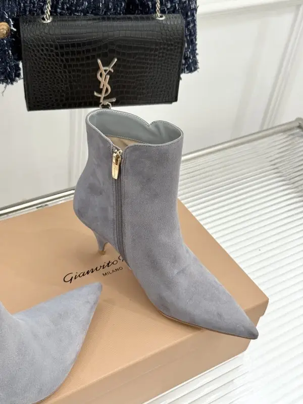 Gianvito Rossi Ботильоны с острым носком и боковой молнией — Фото 3