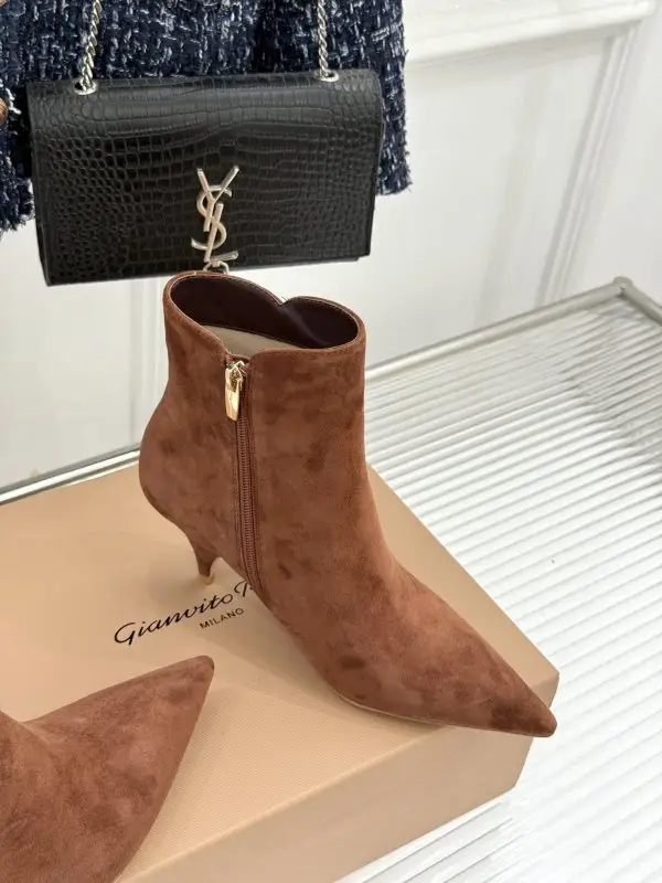 Gianvito Rossi Ботильйони з гострим носком і бічний блискавкою — Фото 3