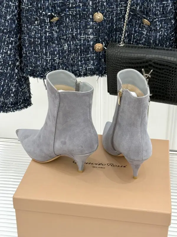Gianvito Rossi Ботильоны с острым носком и боковой молнией — Фото 5