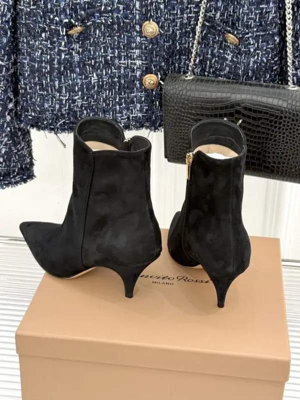 Gianvito Rossi Ботильоны с острым носком и боковой молнией — Фото 5