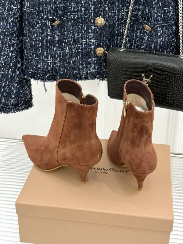 Gianvito Rossi Ботильйони з гострим носком і бічний блискавкою — Фото 5