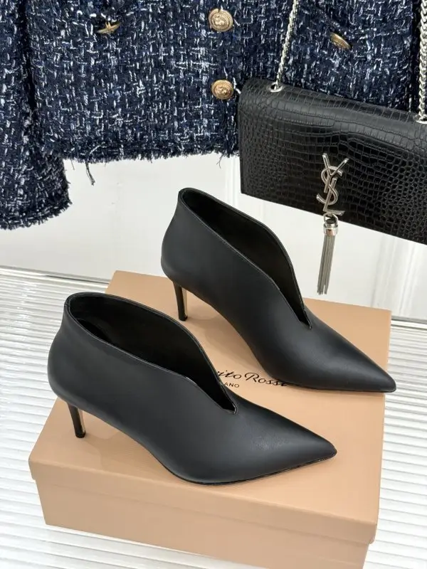 Gianvito Rossi Ботильоны на высоком каблуке с острым носком — Фото 3