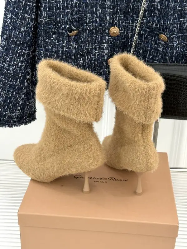 Gianvito Rossi Woolen Ankle boots on high heel — Photo 5