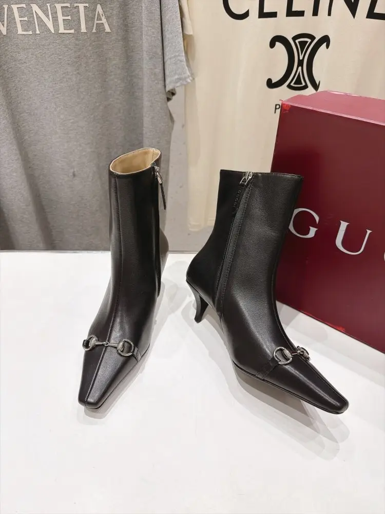 Gucci Ботильйони Bombshell з гострим носком і високим каблуком — Фото 1
