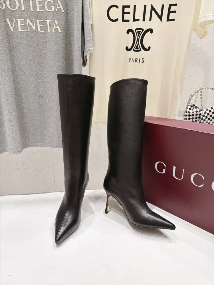 Gucci Чоботи Bombshell з гострим носком і високим каблуком — Фото 3