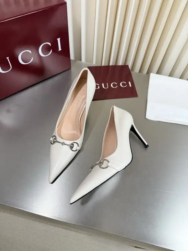 Gucci — Classic shoes Gucci from sharp the toe and a metal buckle
