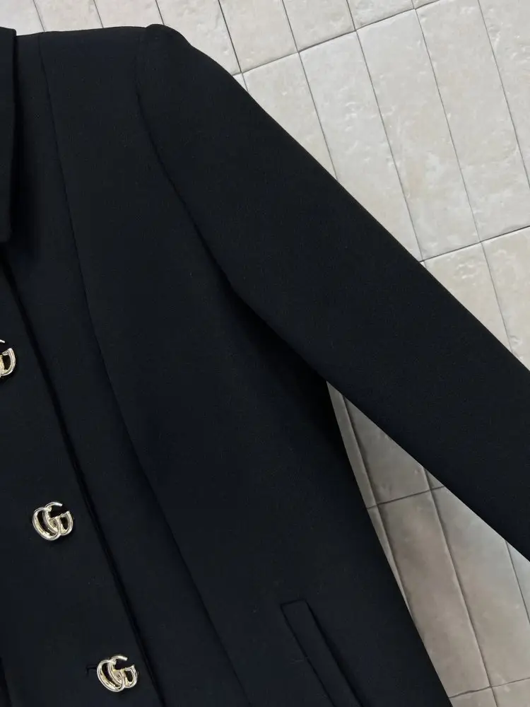 Gucci Пальто середньої довжини з лацканами — Фото 4