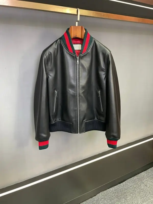 Gucci — Jacket-bomber leather men's