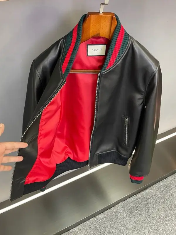 Gucci Jacket-bomber leather men's — Photo 3
