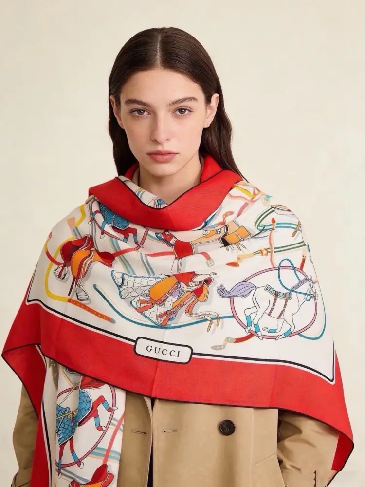 Gucci Шарф из кашемира — Фото 2
