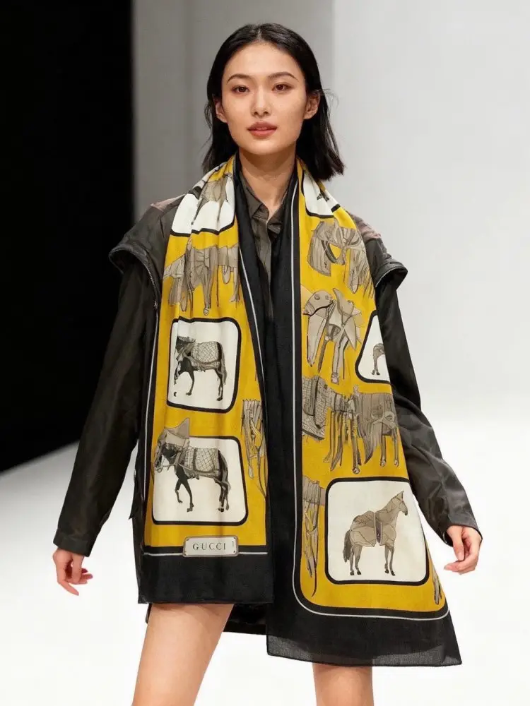Gucci Шарф з кашеміру — Фото 3