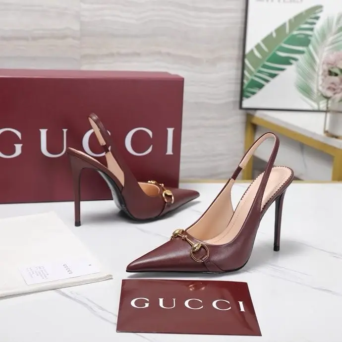 Gucci Туфли слингбэки Bombshell на высоком каблуке — Фото 4