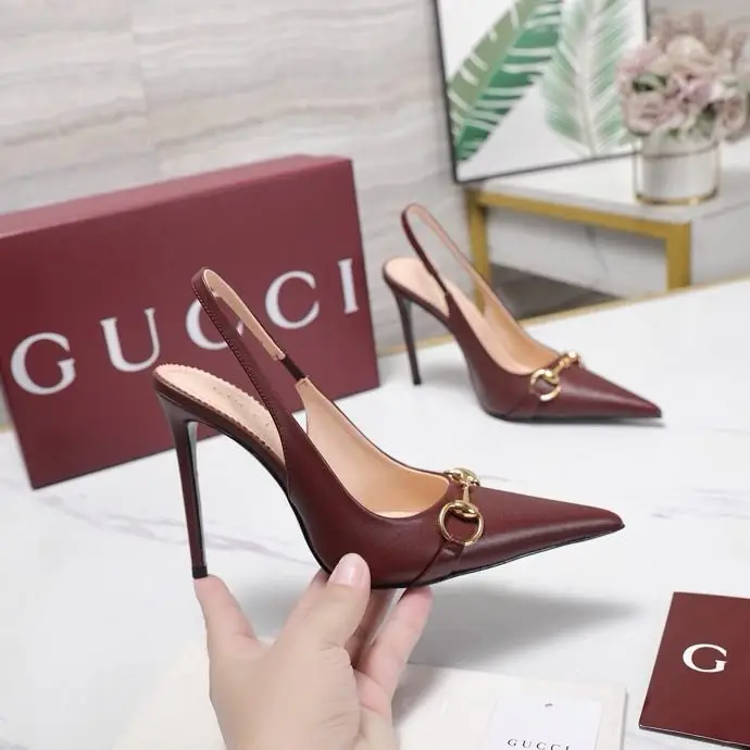 Gucci Туфли слингбэки Bombshell на высоком каблуке — Фото 5