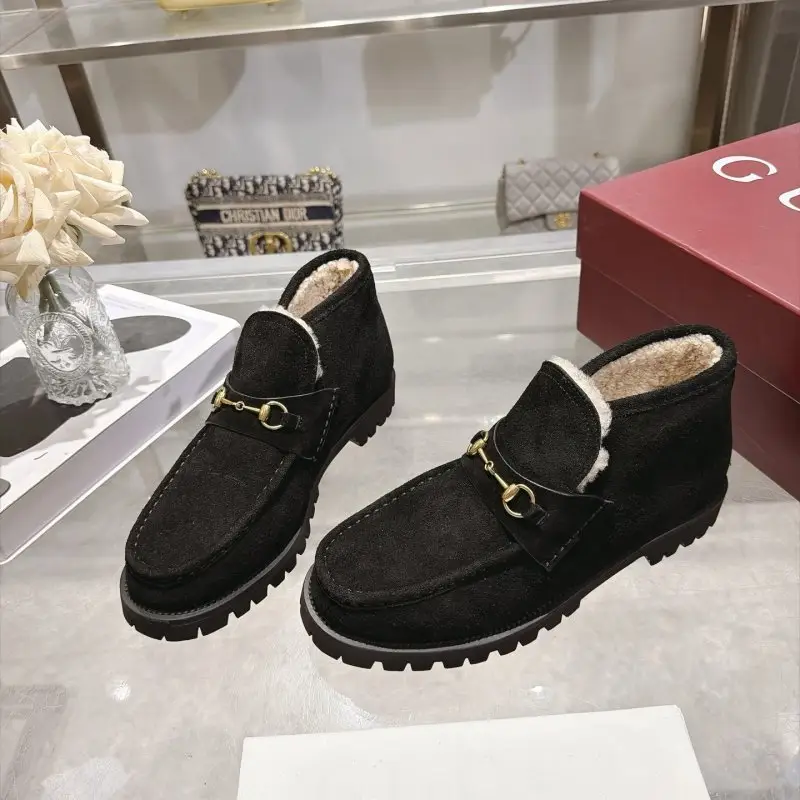 Gucci — Зимові жіночі замшеві туфлі