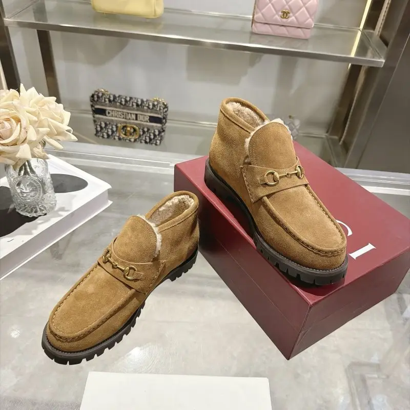 Gucci Зимові жіночі замшеві туфлі — Фото 4