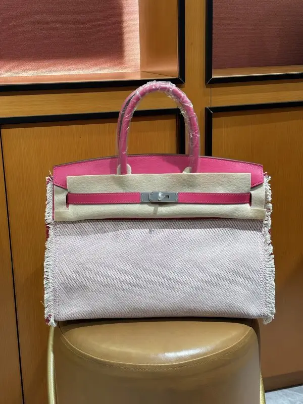 Hermes — Сумка Birkin 35 в шкірі Swift і канваса