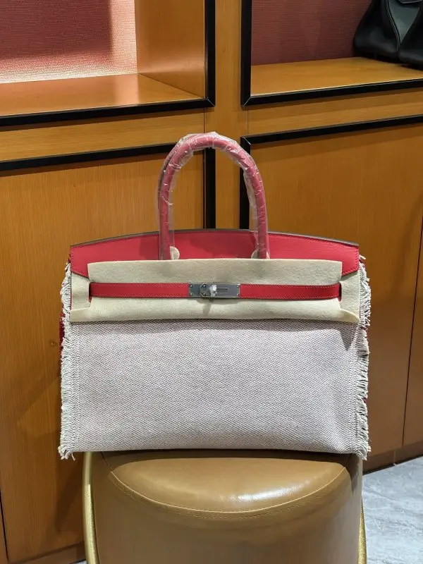 Hermes — Сумка Birkin 35 в шкірі Swift і канваса
