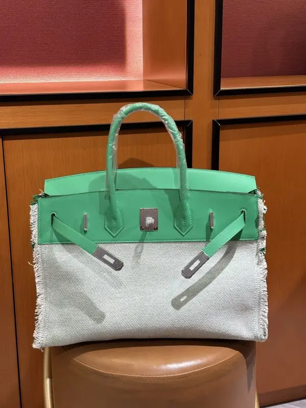 Hermes Сумка Birkin 35 в шкірі Swift і канваса — Фото 2
