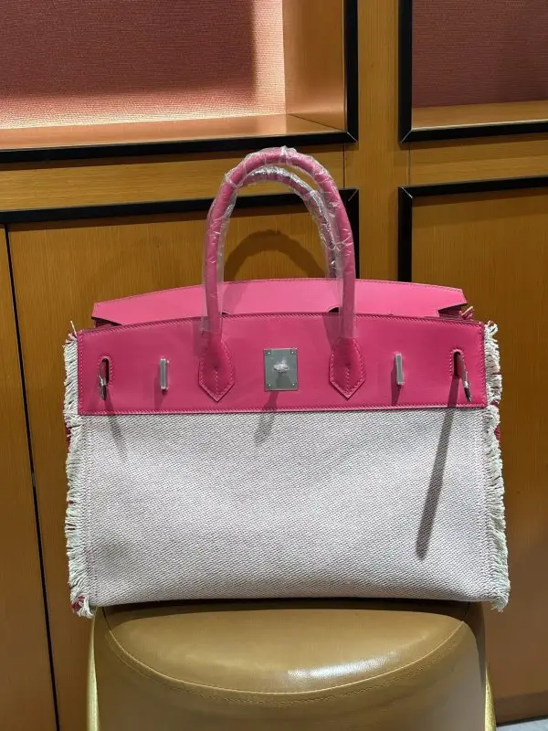 Hermes Сумка Birkin 35 в шкірі Swift і канваса — Фото 2