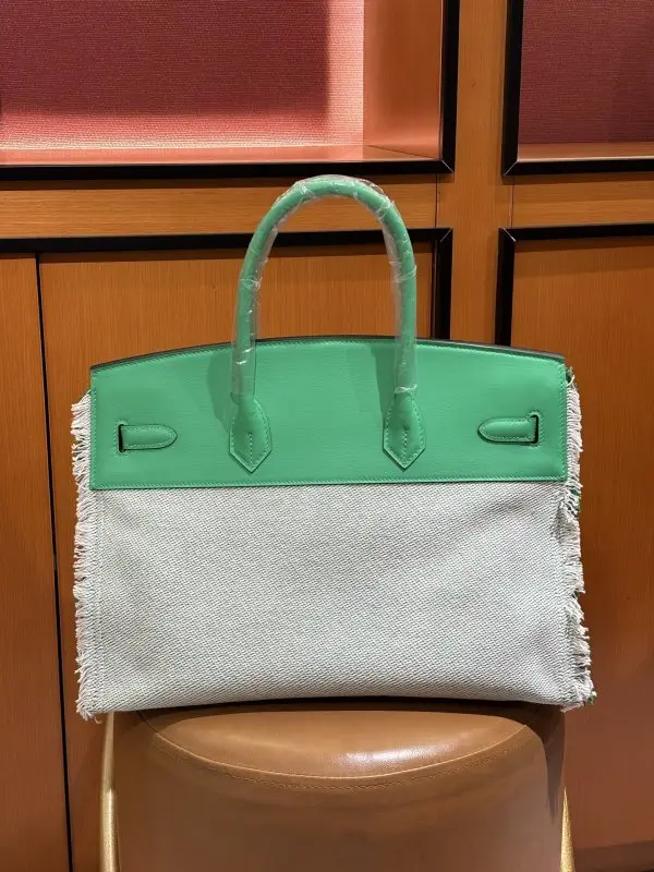 Hermes Сумка Birkin 35 в шкірі Swift і канваса — Фото 4