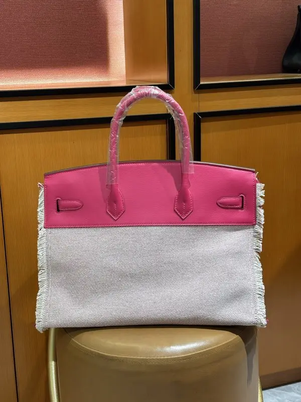 Hermes Сумка Birkin 35 в шкірі Swift і канваса — Фото 4
